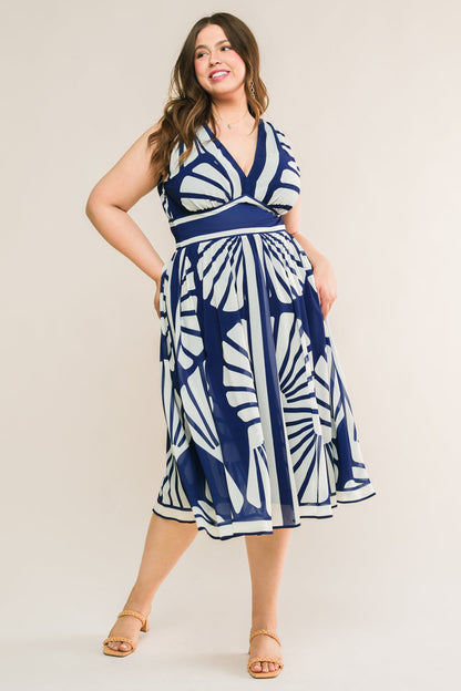 COAST IS CALLING WOVEN MIDI DRESS