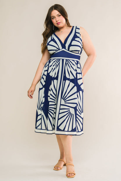 COAST IS CALLING WOVEN MIDI DRESS