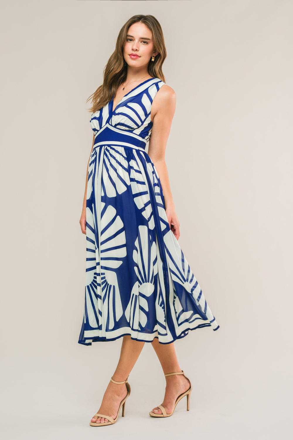 COAST IS CALLING WOVEN MIDI DRESS