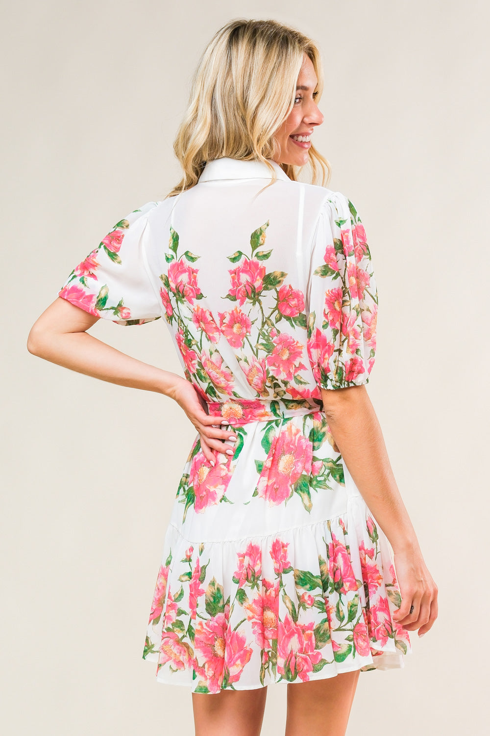 FEEL THE BEAT WOVEN MINI DRESS Flying Tomato