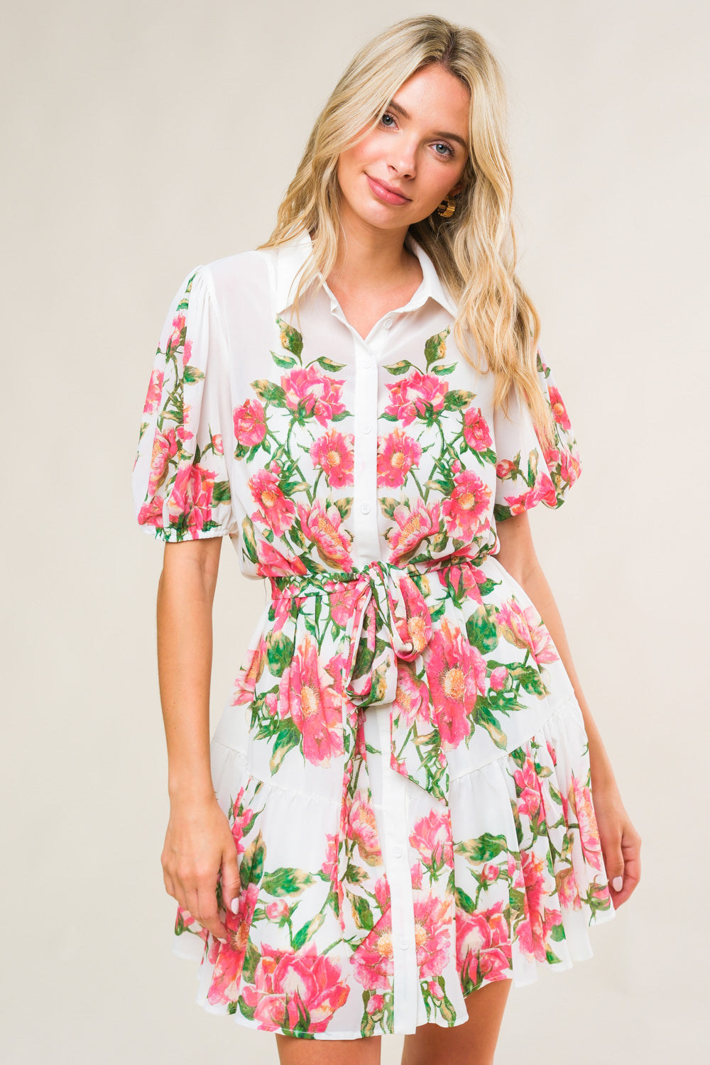 FEEL THE BEAT WOVEN MINI DRESS Flying Tomato