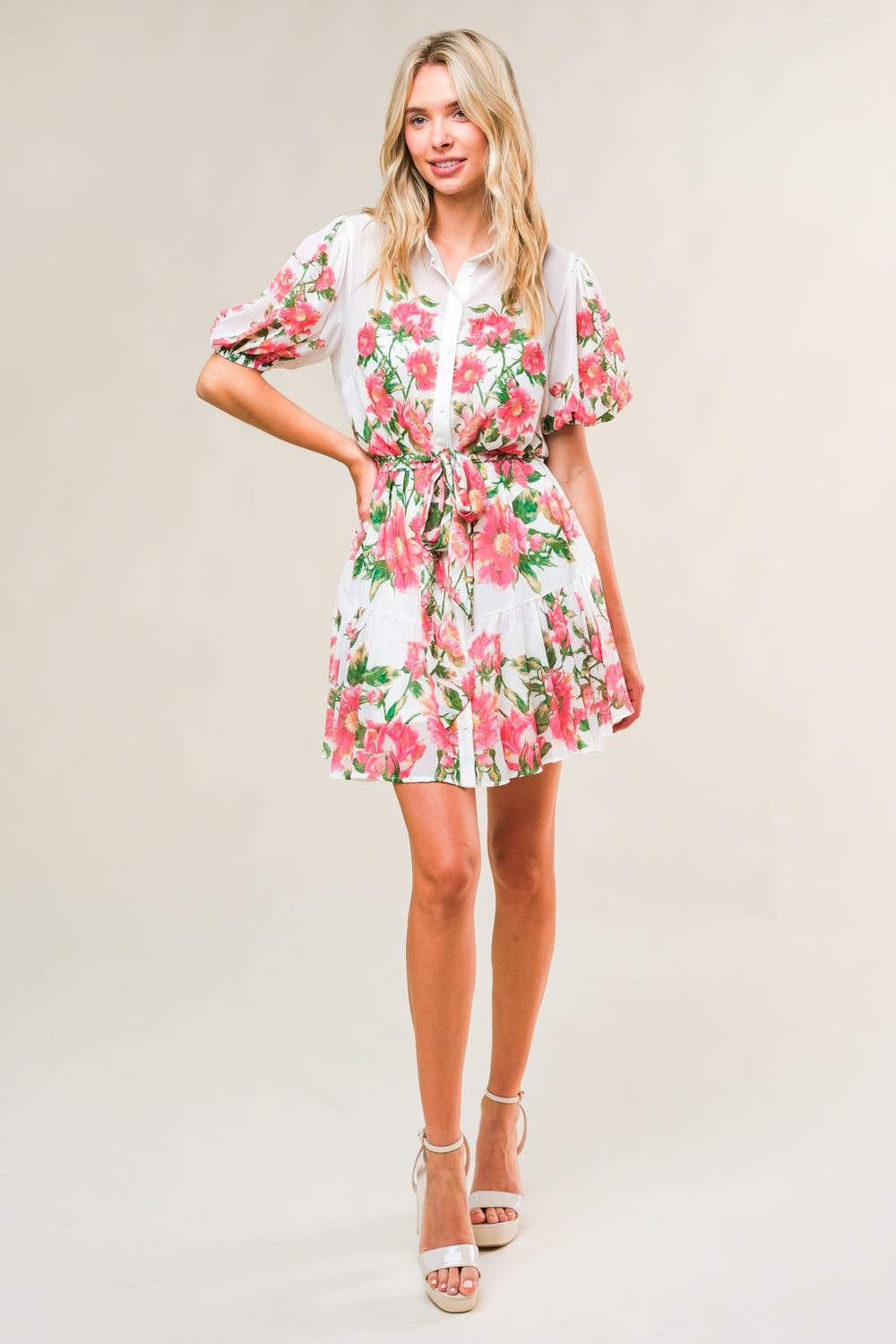 FEEL THE BEAT WOVEN MINI DRESS Flying Tomato