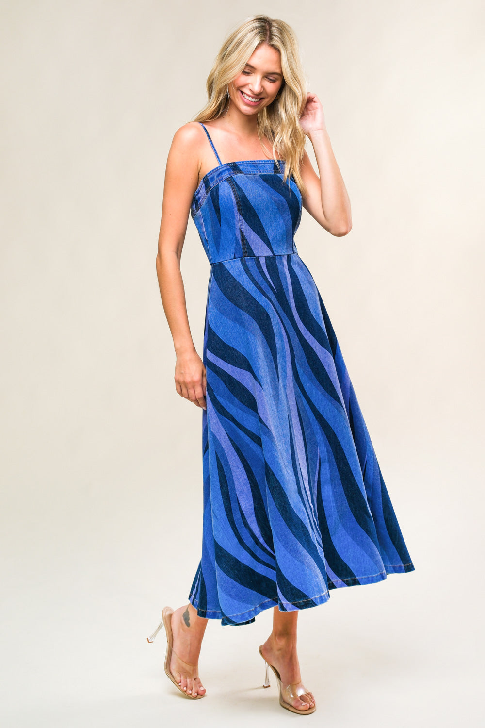 PATRIOTIC PRINCESS DENIM MIDI DRESS Flying Tomato