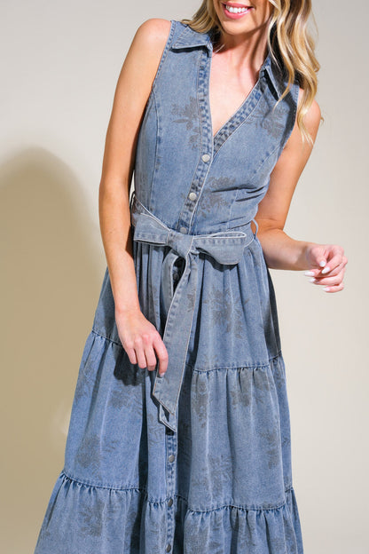 LIFE’S PATHWAYS DENIM SHIRT DRESS