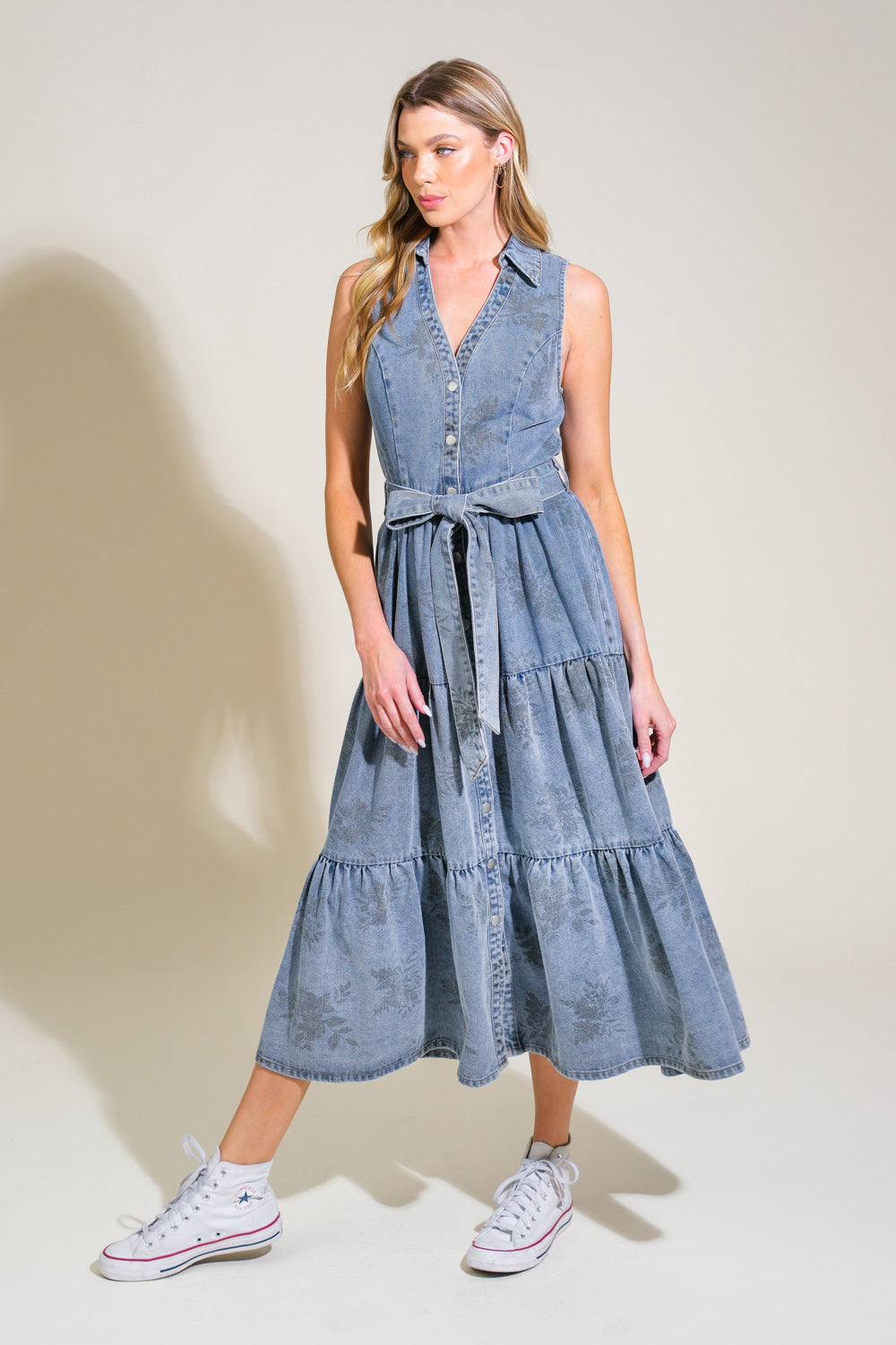 LIFE’S PATHWAYS DENIM SHIRT DRESS