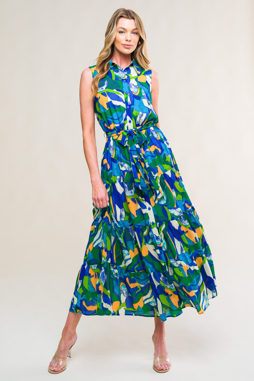 PRISTINE CHICNESS WOVEN MIDI DRESS Flying Tomato