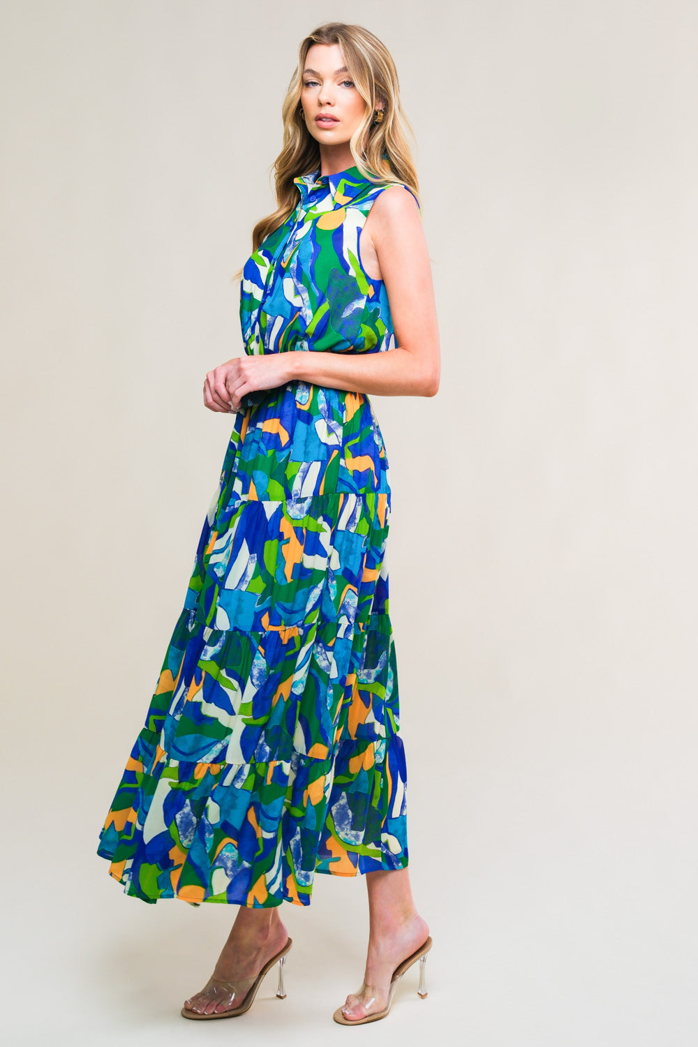 PRISTINE CHICNESS WOVEN MIDI DRESS Flying Tomato