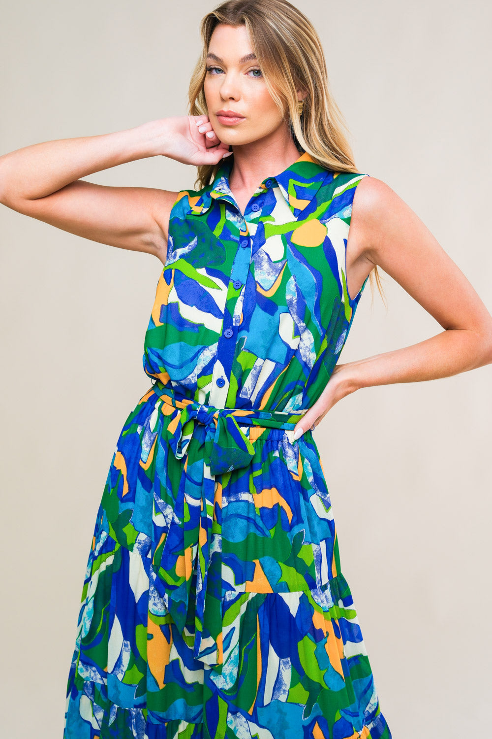 PRISTINE CHICNESS WOVEN MIDI DRESS Flying Tomato