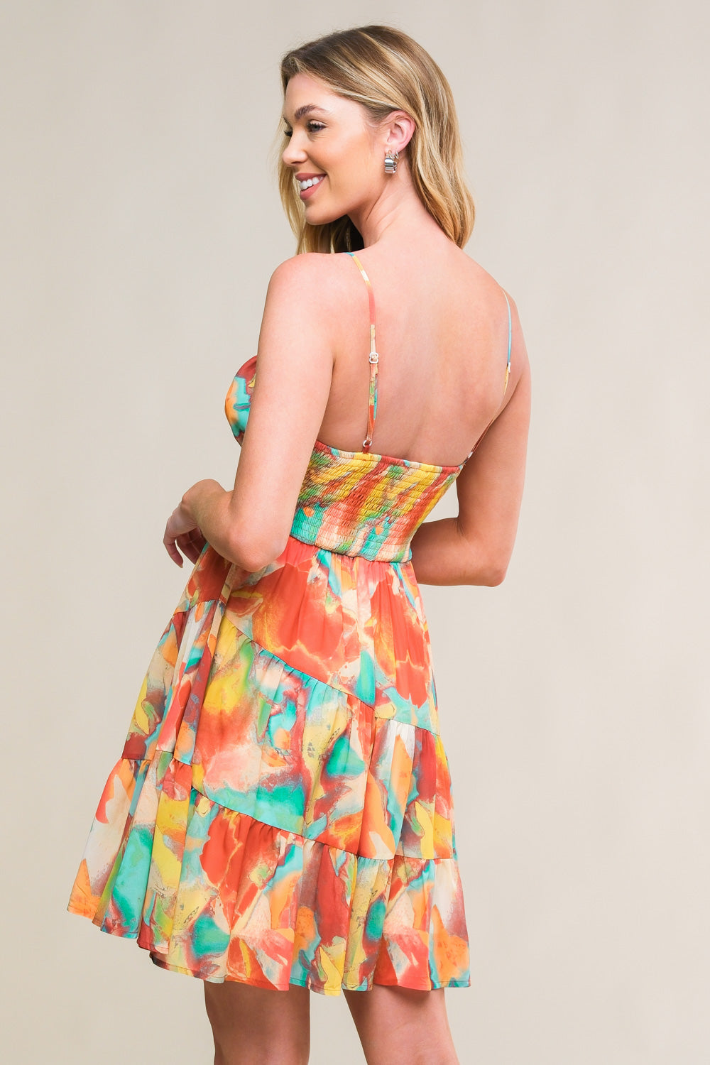 MAJESTIC ENERGY WOVEN MINI DRESS Flying Tomato