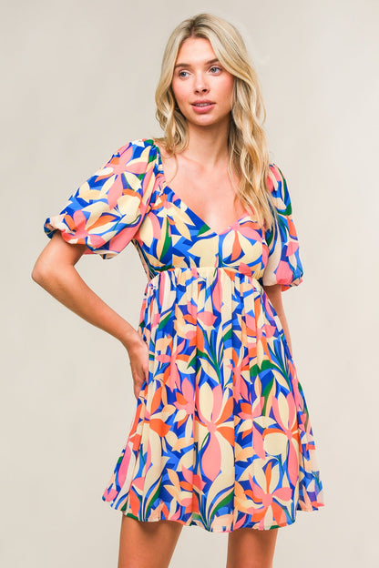 STATE OF BLISS WOVEN MINI DRESS