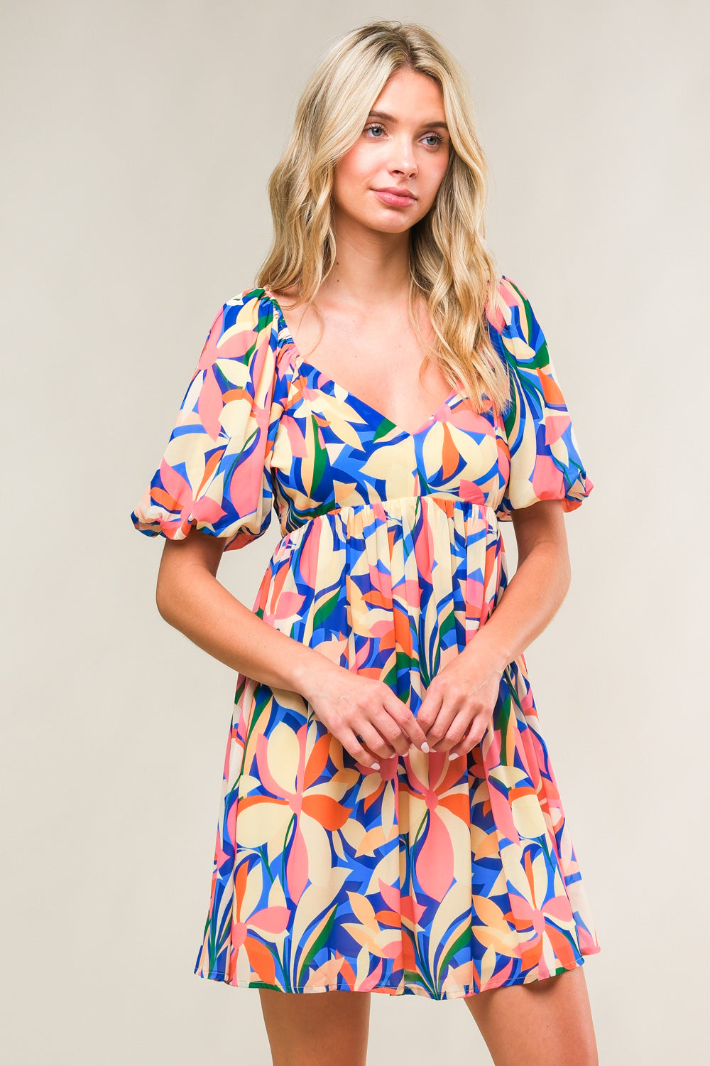 STATE OF BLISS WOVEN MINI DRESS Flying Tomato