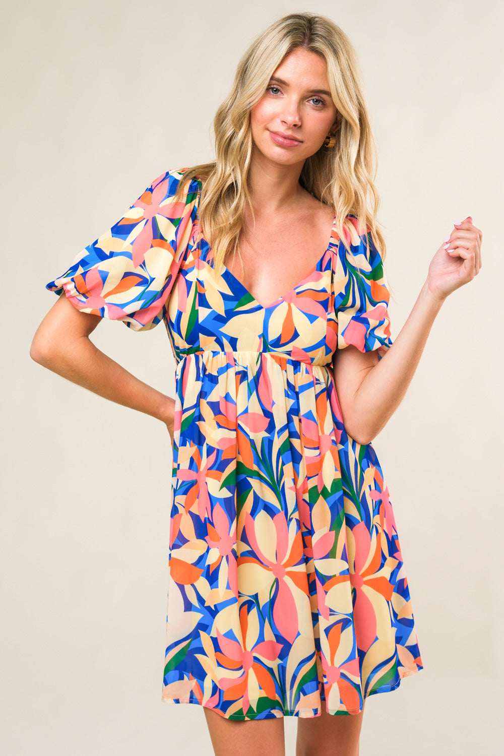 STATE OF BLISS WOVEN MINI DRESS Flying Tomato