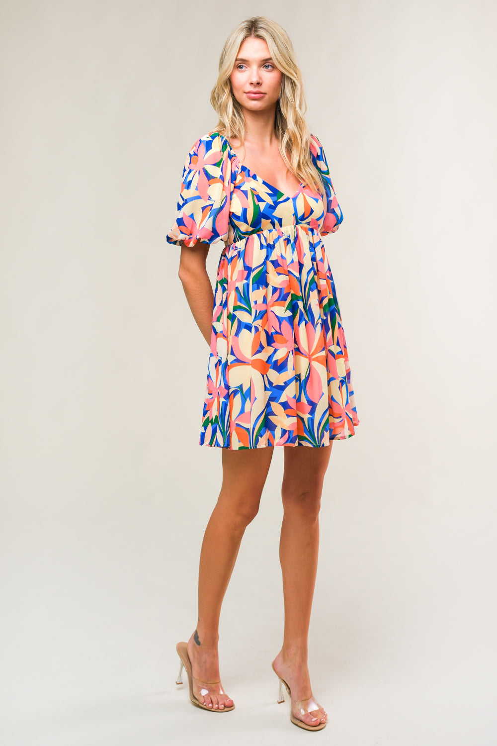 STATE OF BLISS WOVEN MINI DRESS Flying Tomato