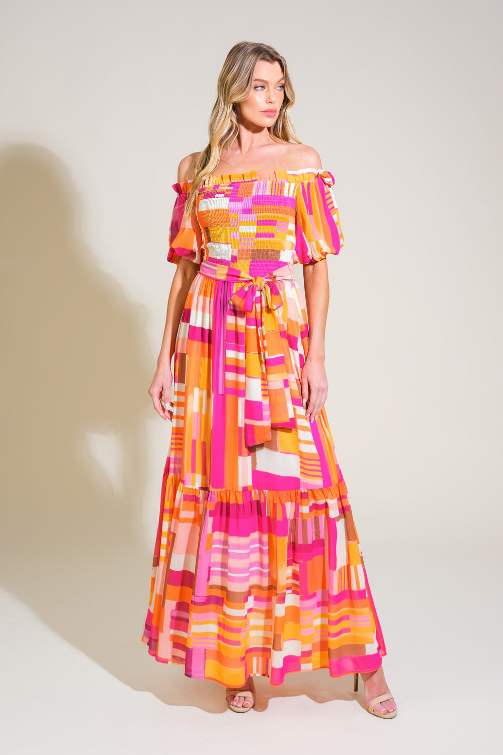 SUNSHINE SQUEEZE WOVEN MAXI DRESS Flying Tomato