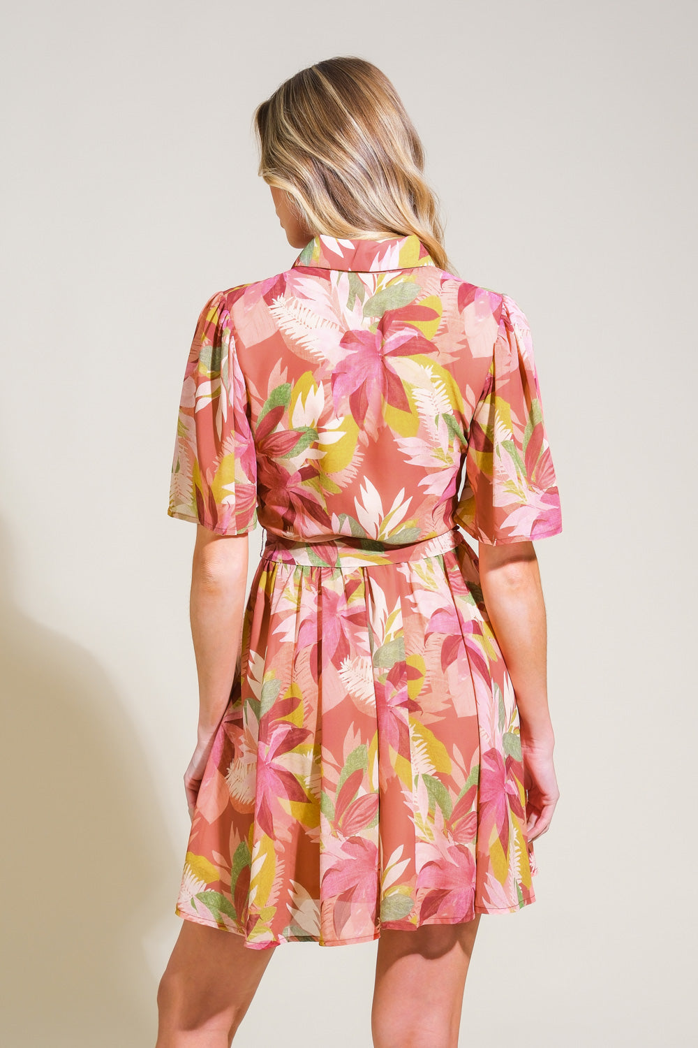 WHIMSICAL WAVES WOVEN MINI DRESS Flying Tomato