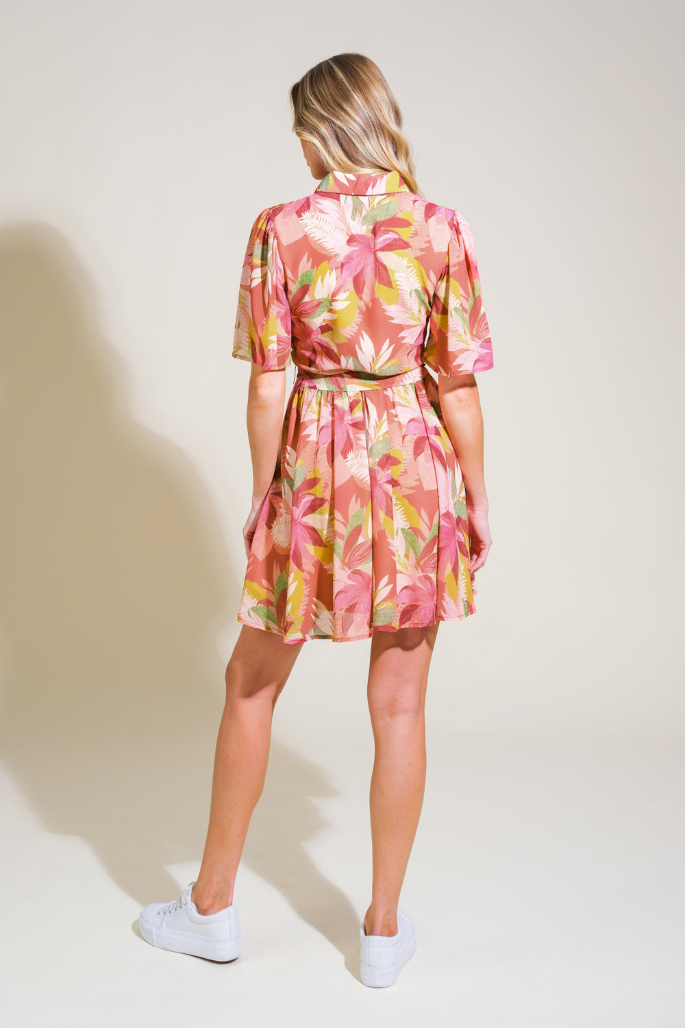 WHIMSICAL WAVES WOVEN MINI DRESS Flying Tomato