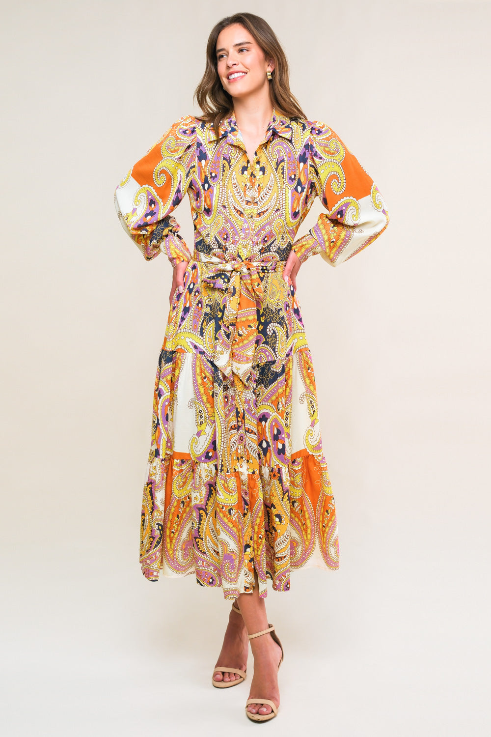 AESTHETIC POSE WOVEN MIDI DRESS Flying Tomato