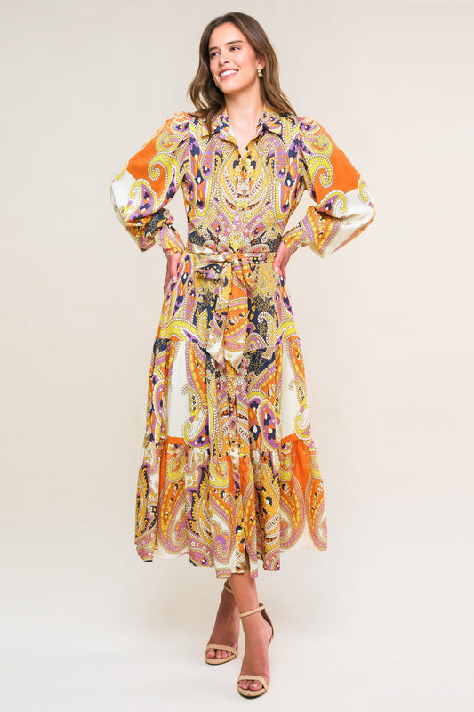 AESTHETIC POSE WOVEN MIDI DRESS Flying Tomato