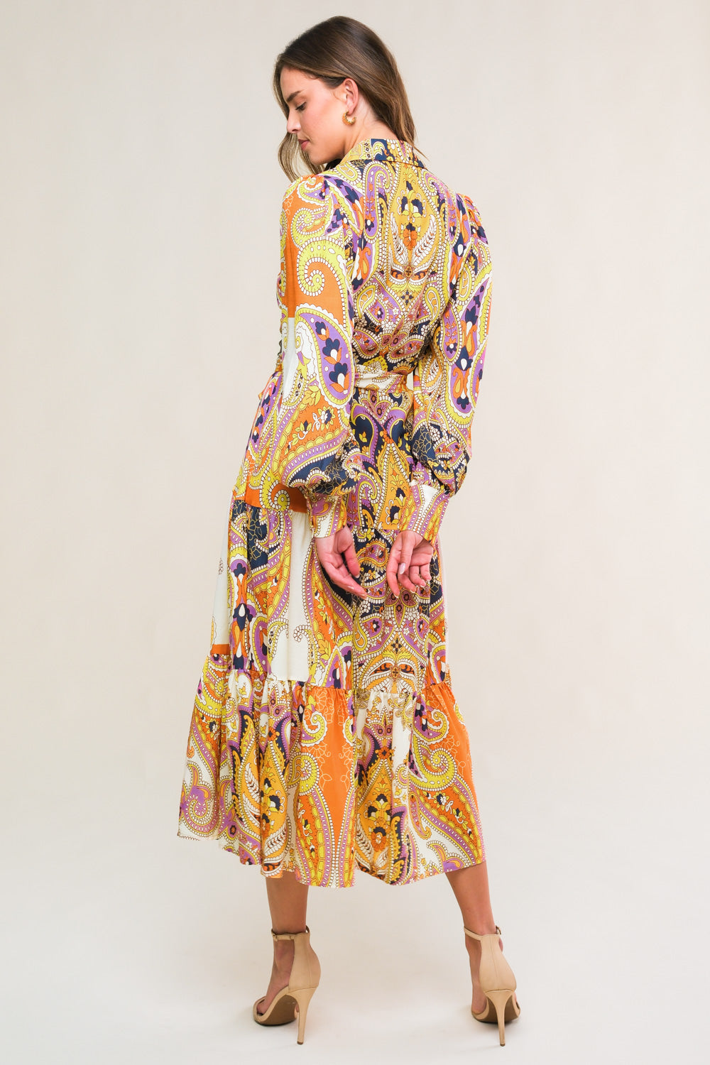 AESTHETIC POSE WOVEN MIDI DRESS Flying Tomato