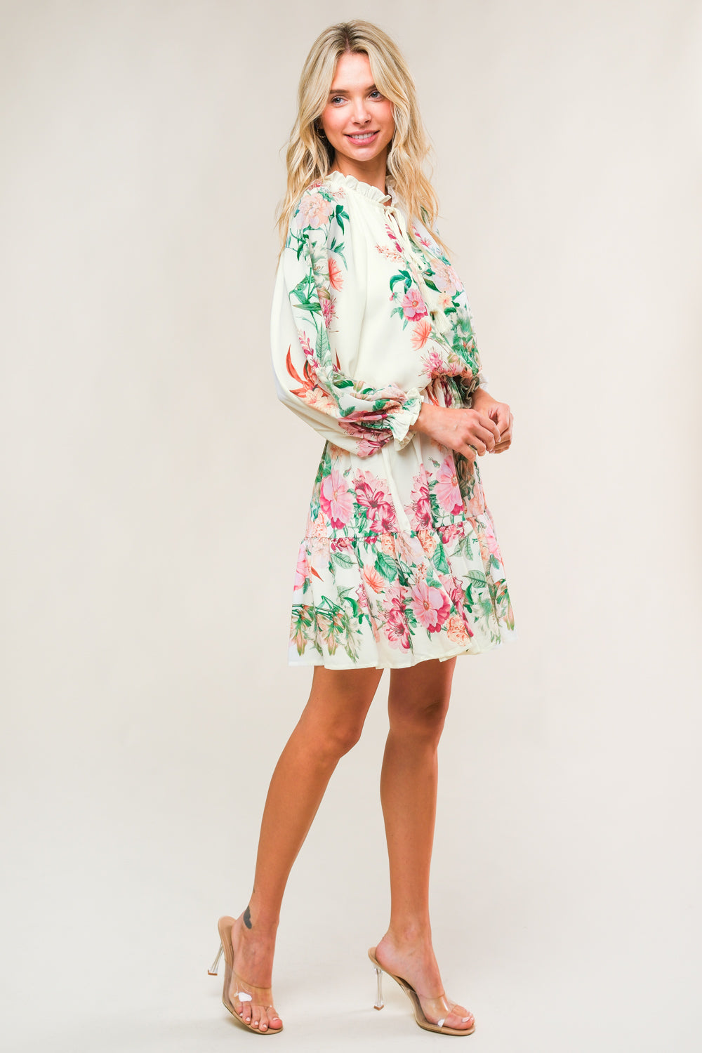 HAPPIEST HERE WOVEN MINI DRESS Flying Tomato