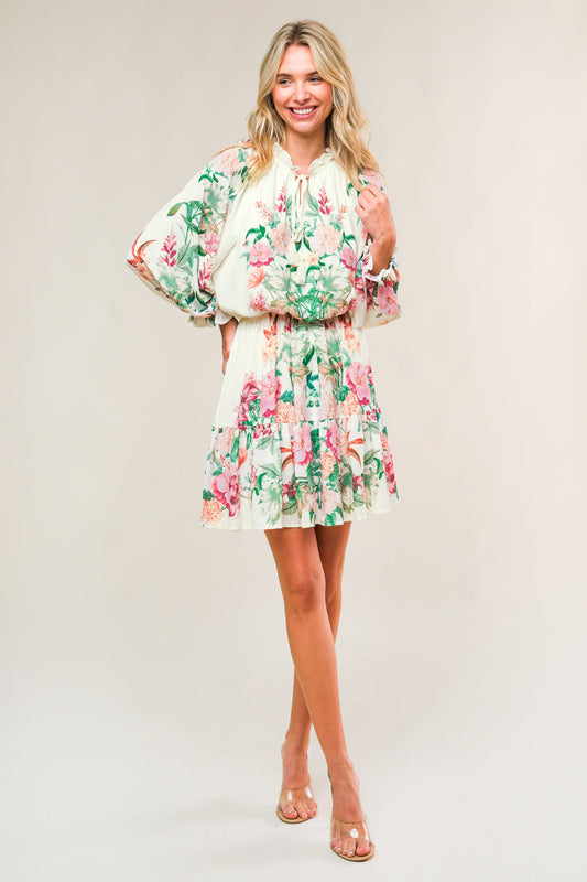 HAPPIEST HERE WOVEN MINI DRESS Flying Tomato