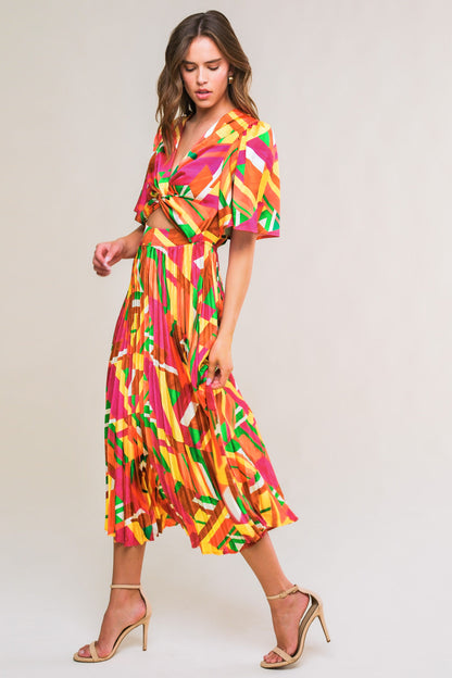 IRRESISTIBLE FUN WOVEN MIDI DRESS