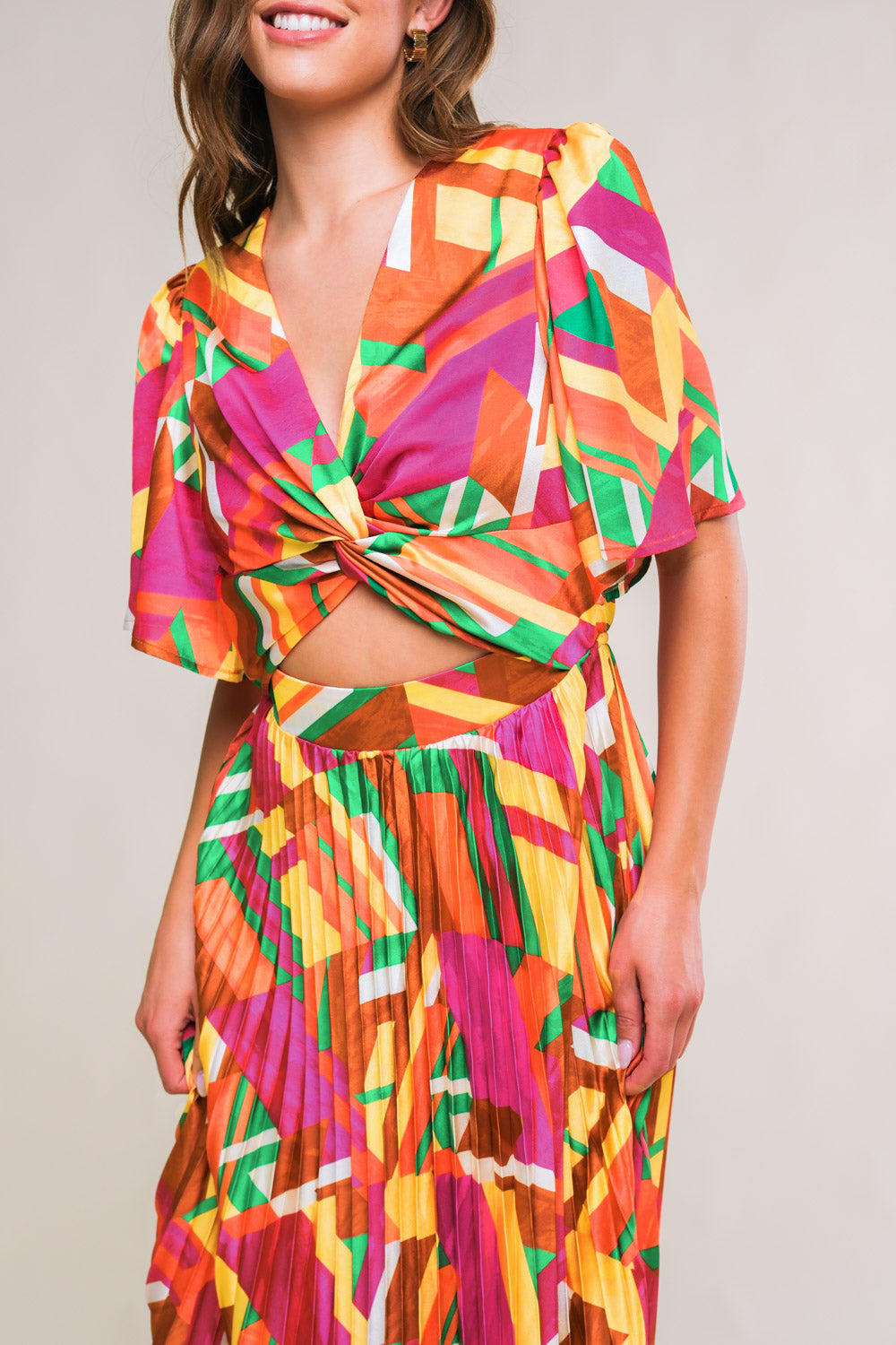 IRRESISTIBLE FUN WOVEN MIDI DRESS Flying Tomato