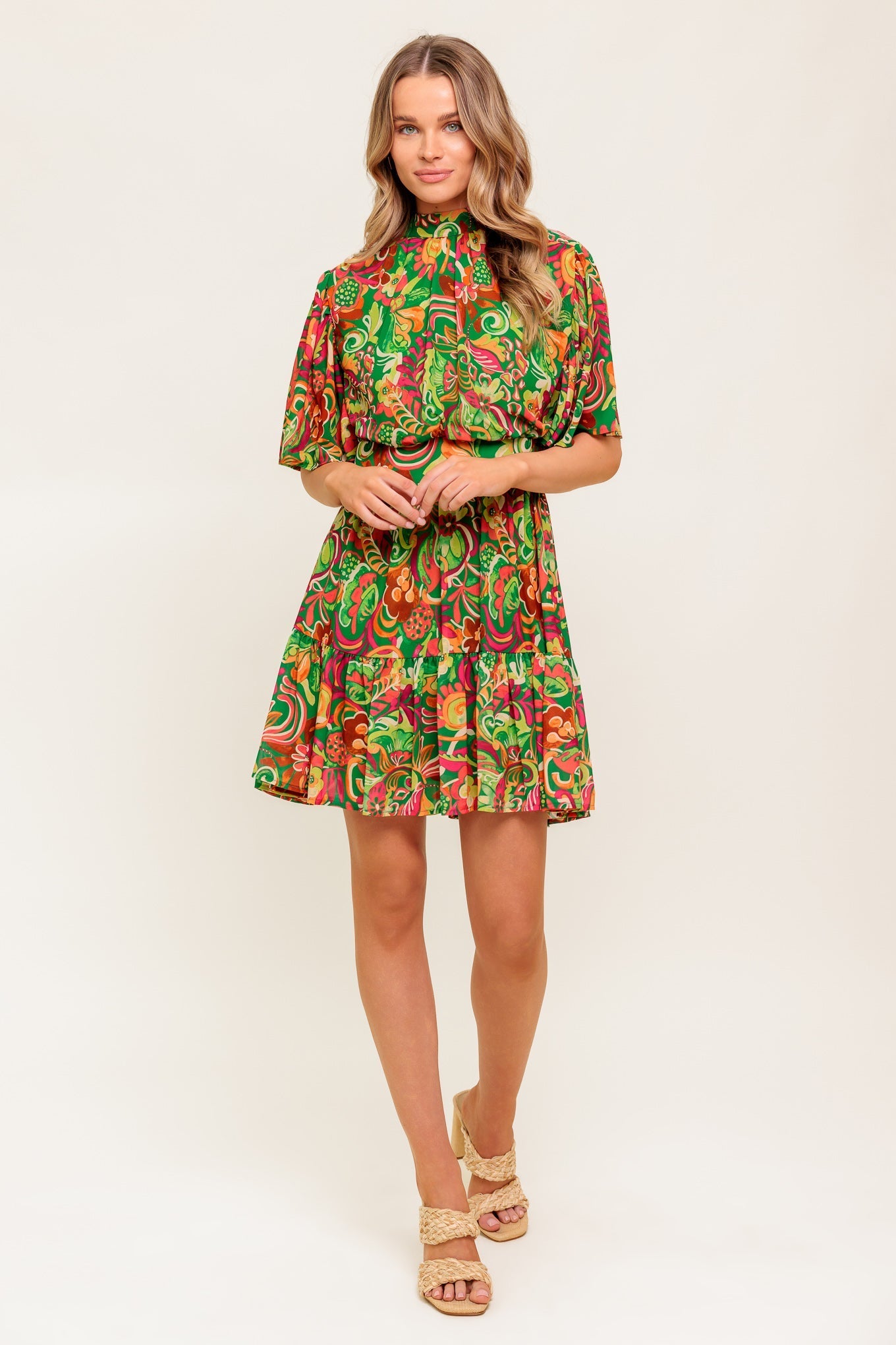 CLEAN AESTHETIC WOVEN MINI DRESS Flying Tomato