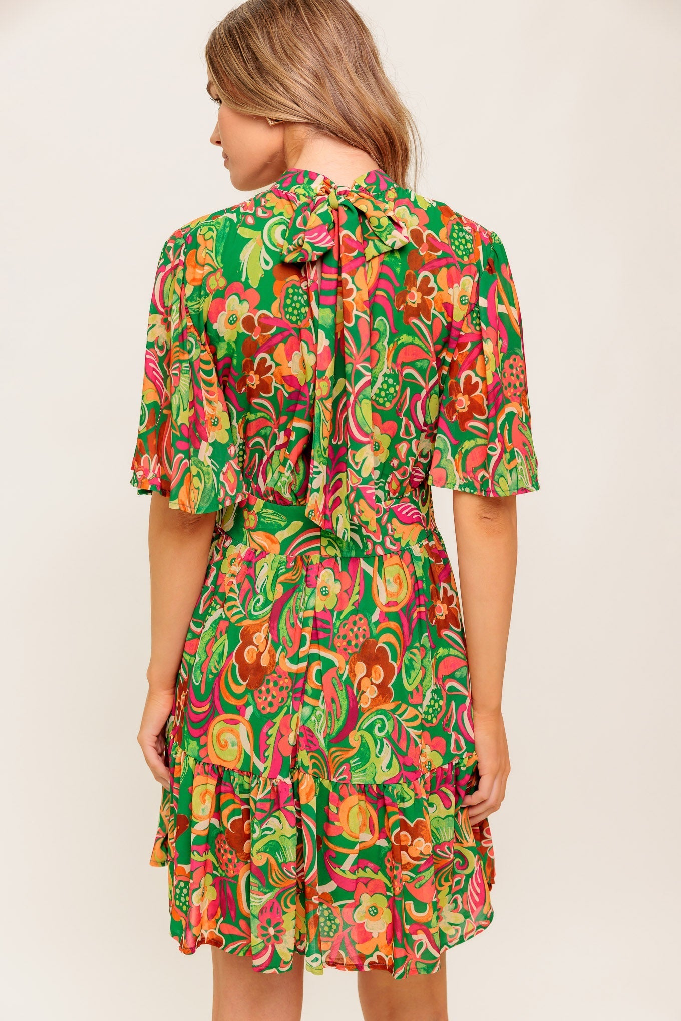 CLEAN AESTHETIC WOVEN MINI DRESS Flying Tomato