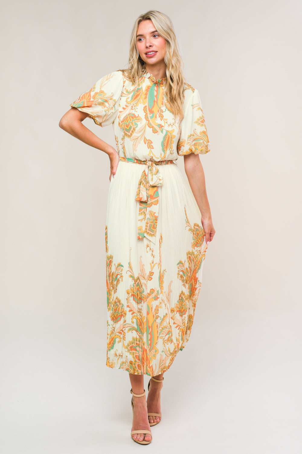 ENCHANTED TO MEET WOVEN MIDI DRESS Flying Tomato