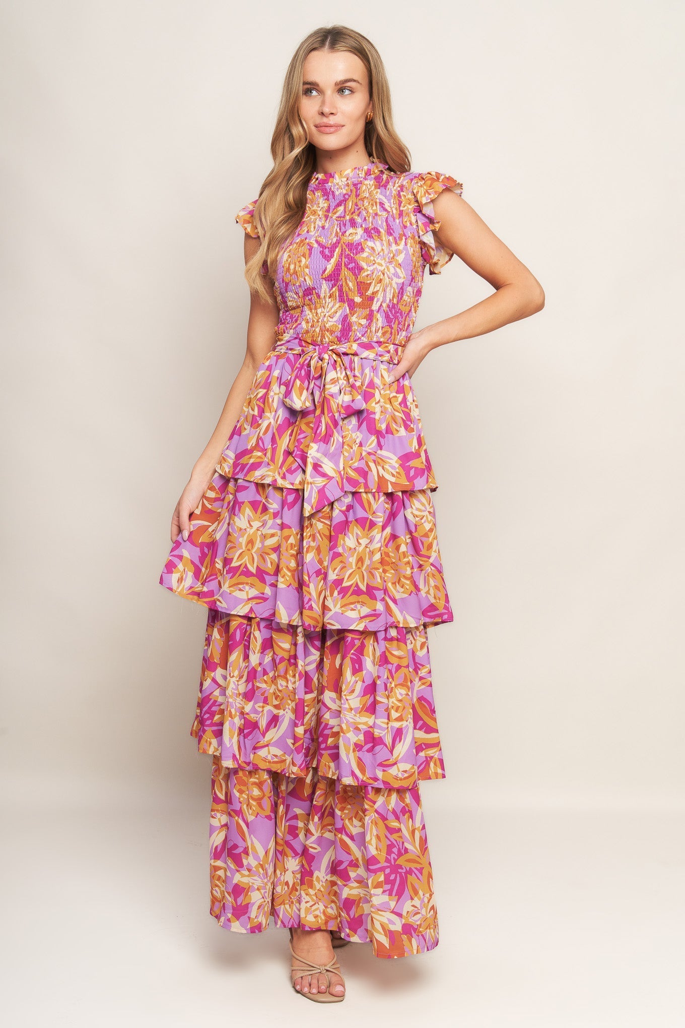 GETTING STARTED WOVEN MIDI DRESS Flying Tomato