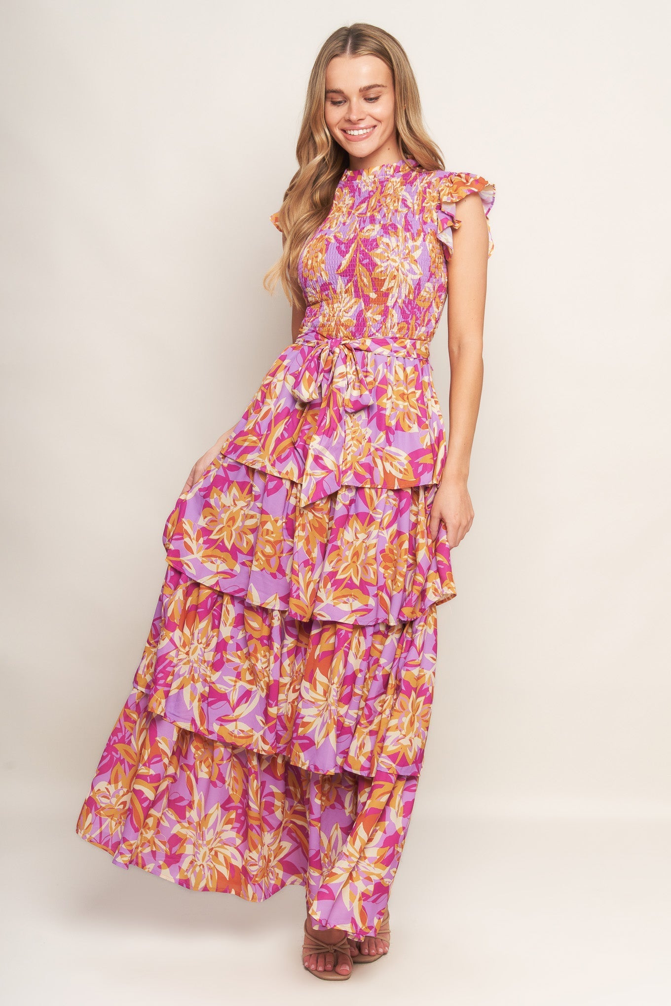 GETTING STARTED WOVEN MIDI DRESS Flying Tomato