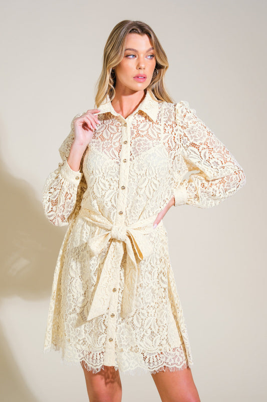 ADORE YOU LACE MINI DRESS Flying Tomato