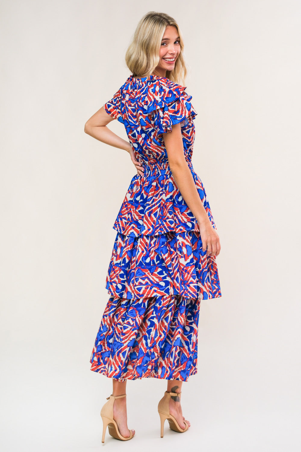 BACK TO FUN WOVEN MIDI DRESS Flying Tomato