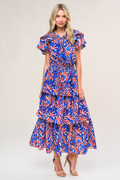 BACK TO FUN WOVEN MIDI DRESS