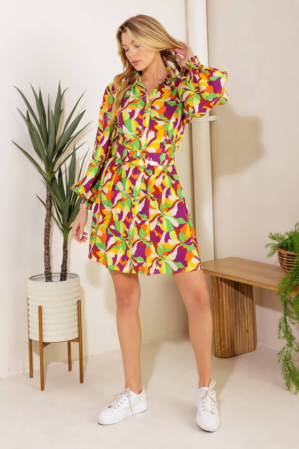 WORLD IS YOUR OYSTER WOVEN MINI DRESS Flying Tomato