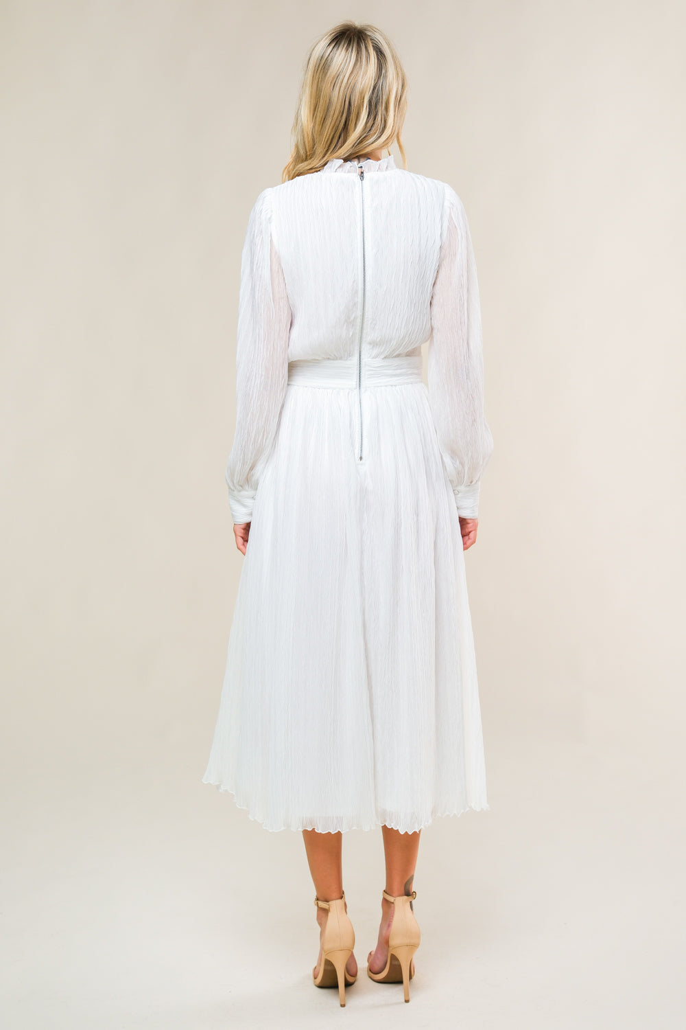 FOREVER WAITING WOVEN MIDI DRESS Flying Tomato