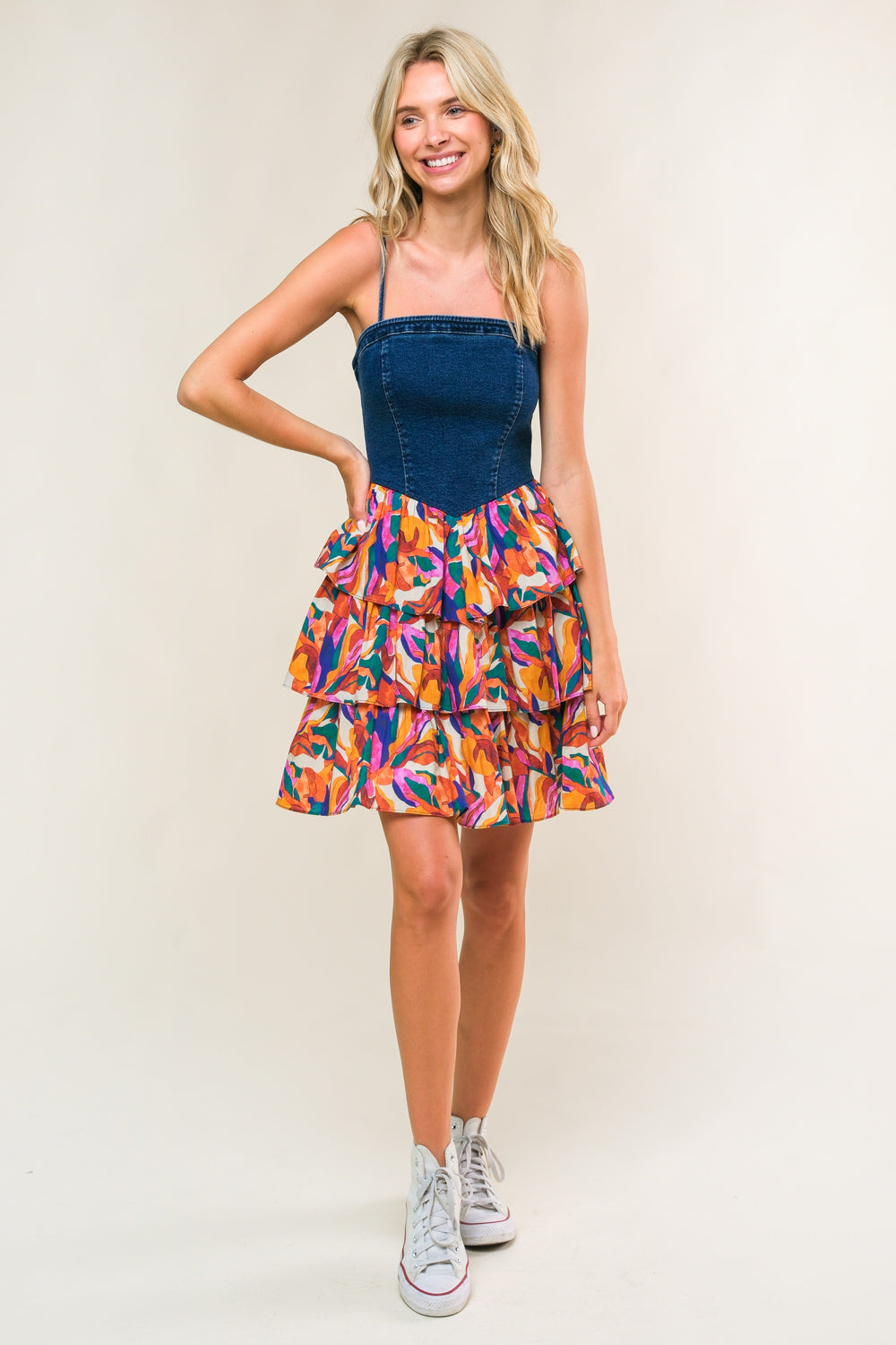 LACED IN LOVE WOVEN MINI DRESS Flying Tomato