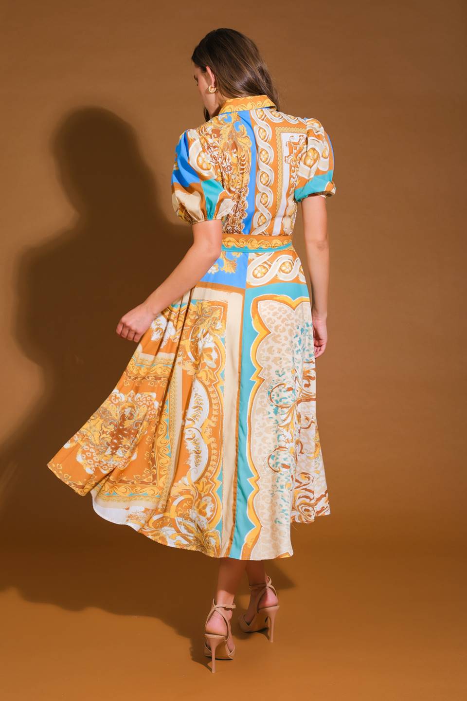 UNBELIEVABLY LOVELY WOVEN MIDI DRESS Flying Tomato