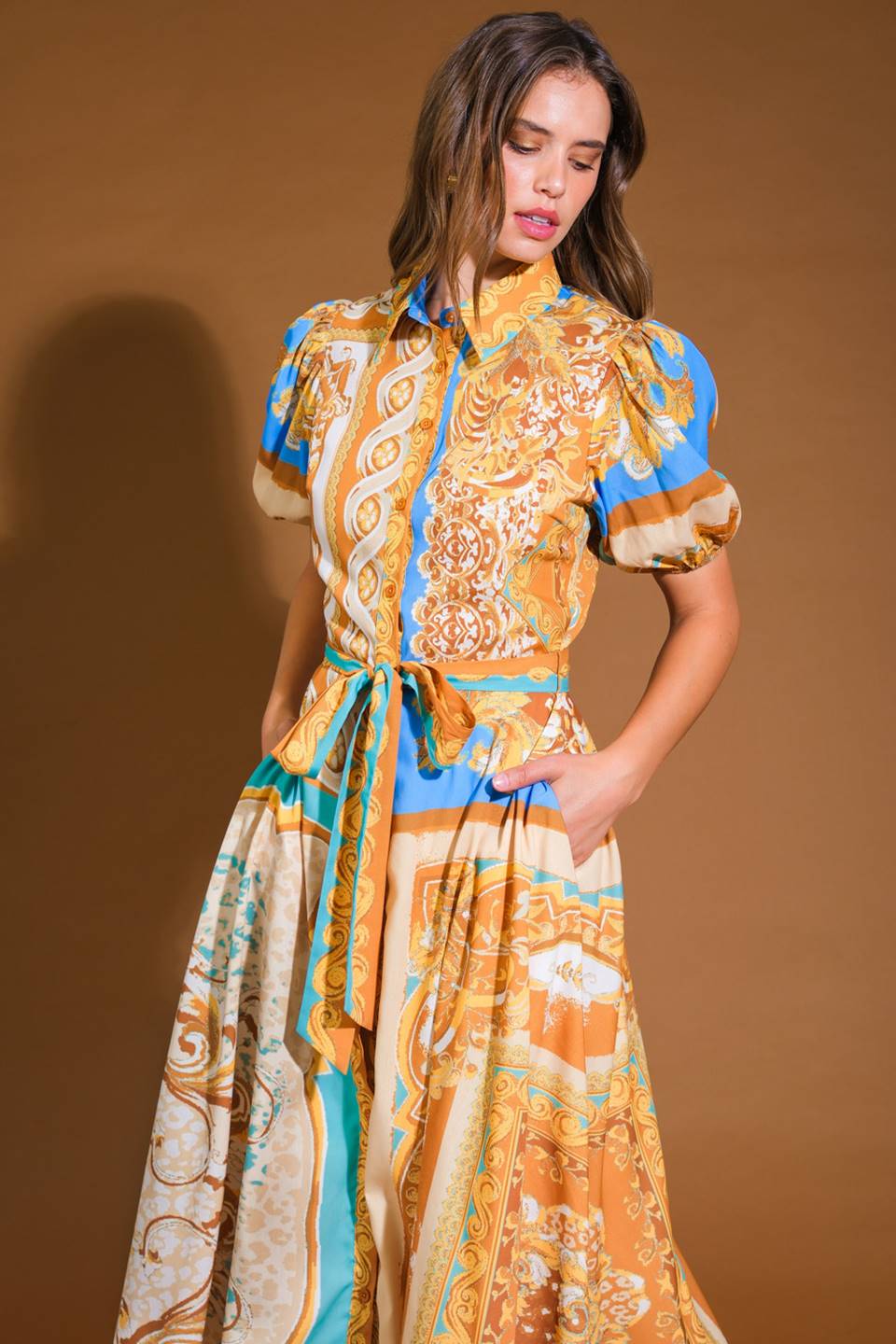 UNBELIEVABLY LOVELY WOVEN MIDI DRESS Flying Tomato