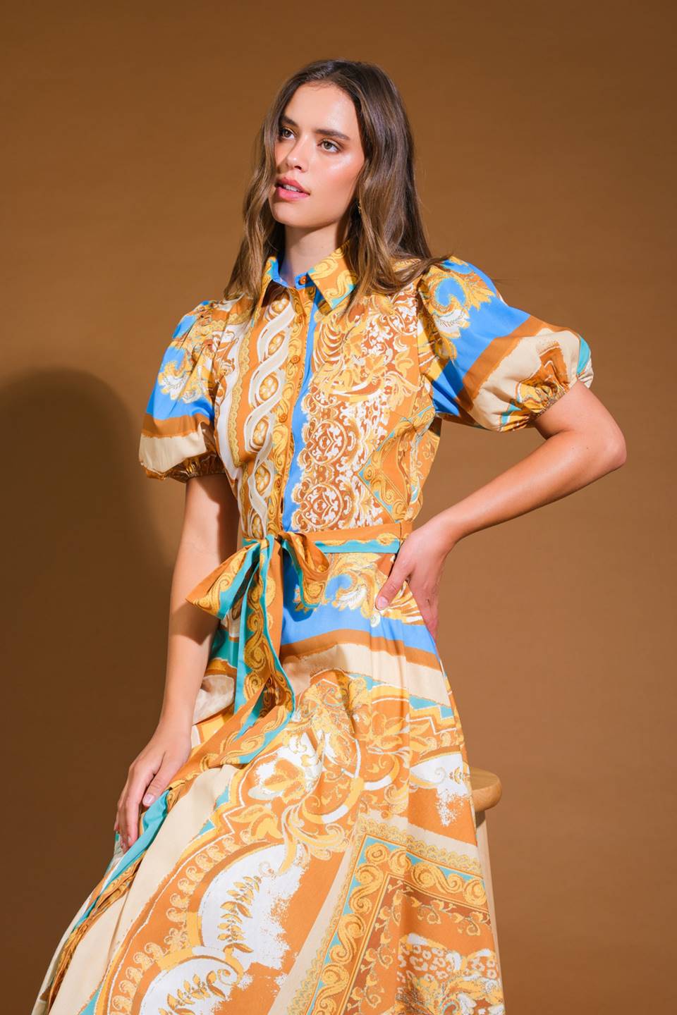 UNBELIEVABLY LOVELY WOVEN MIDI DRESS Flying Tomato