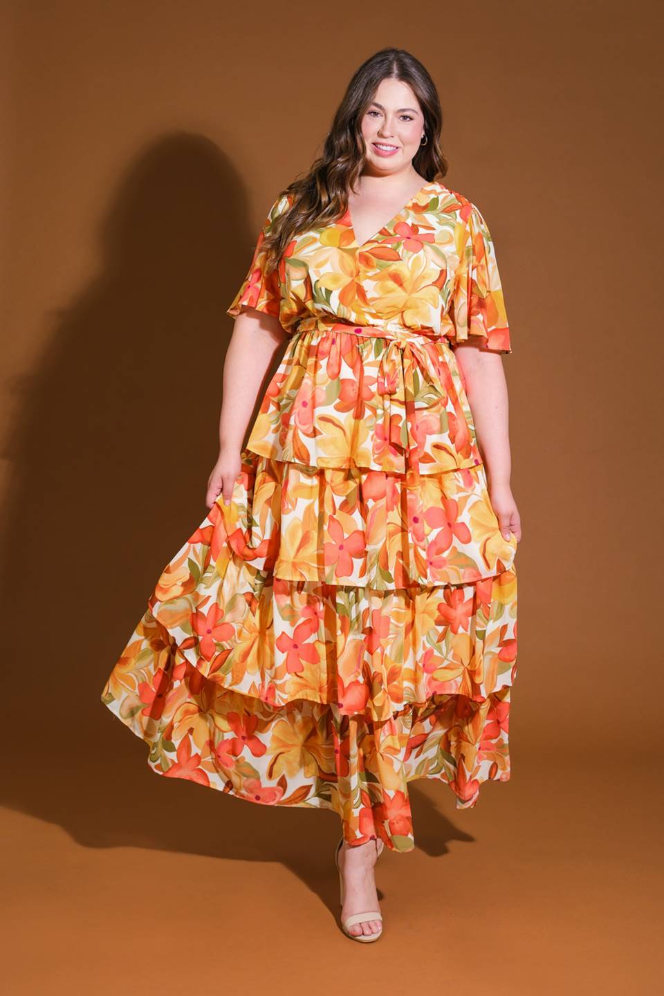 CONSISTENTLY CONFIDENT WOVEN MIDI DRESS Flying Tomato