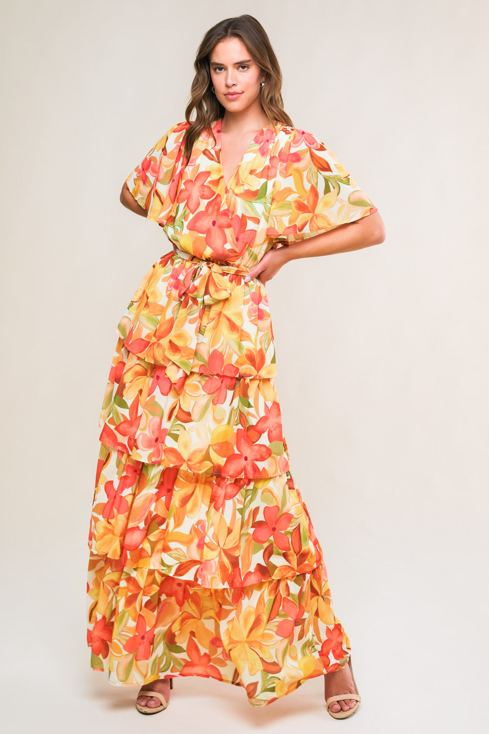 CONSISTENTLY CONFIDENT WOVEN MIDI DRESS Flying Tomato