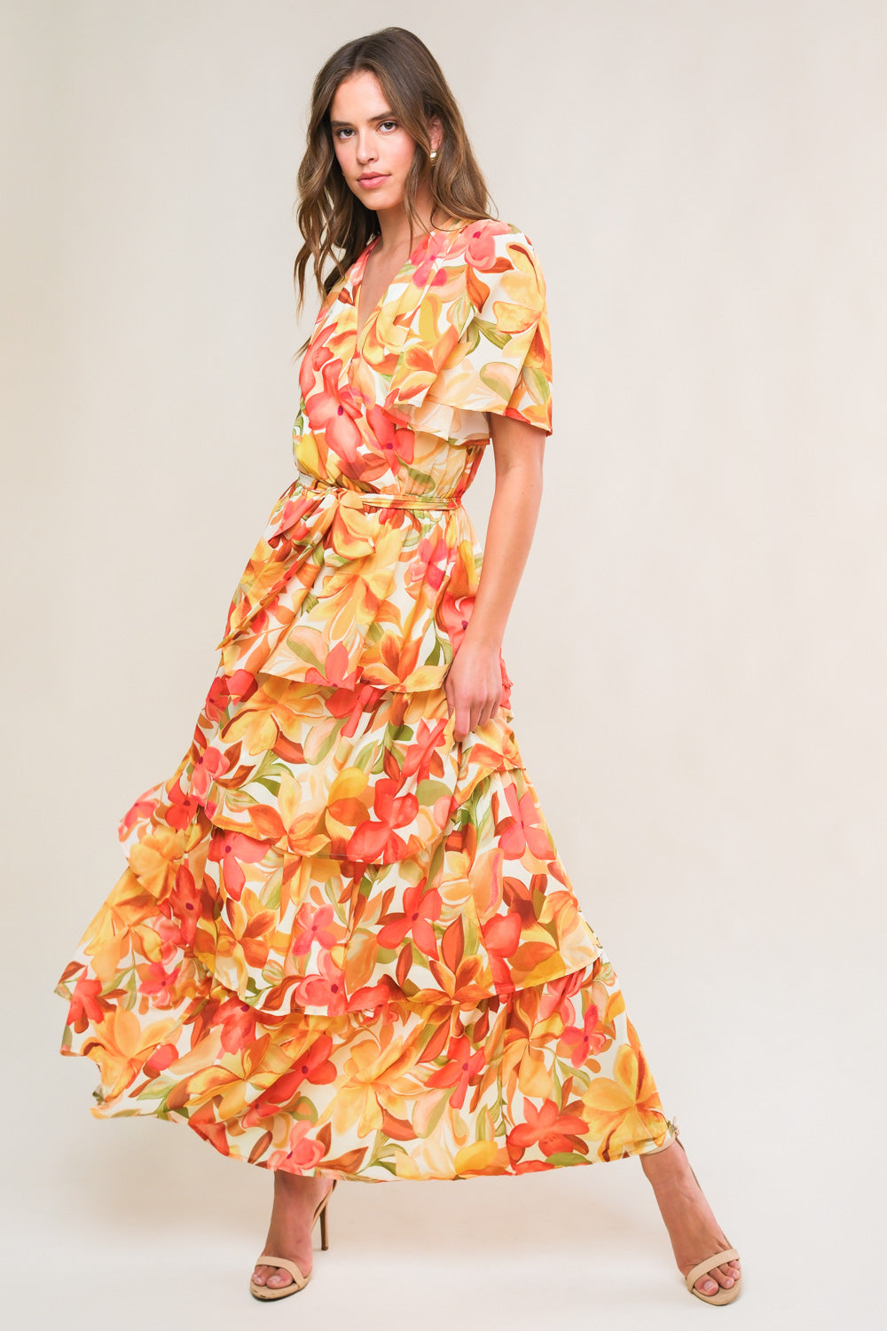 CONSISTENTLY CONFIDENT WOVEN MIDI DRESS Flying Tomato