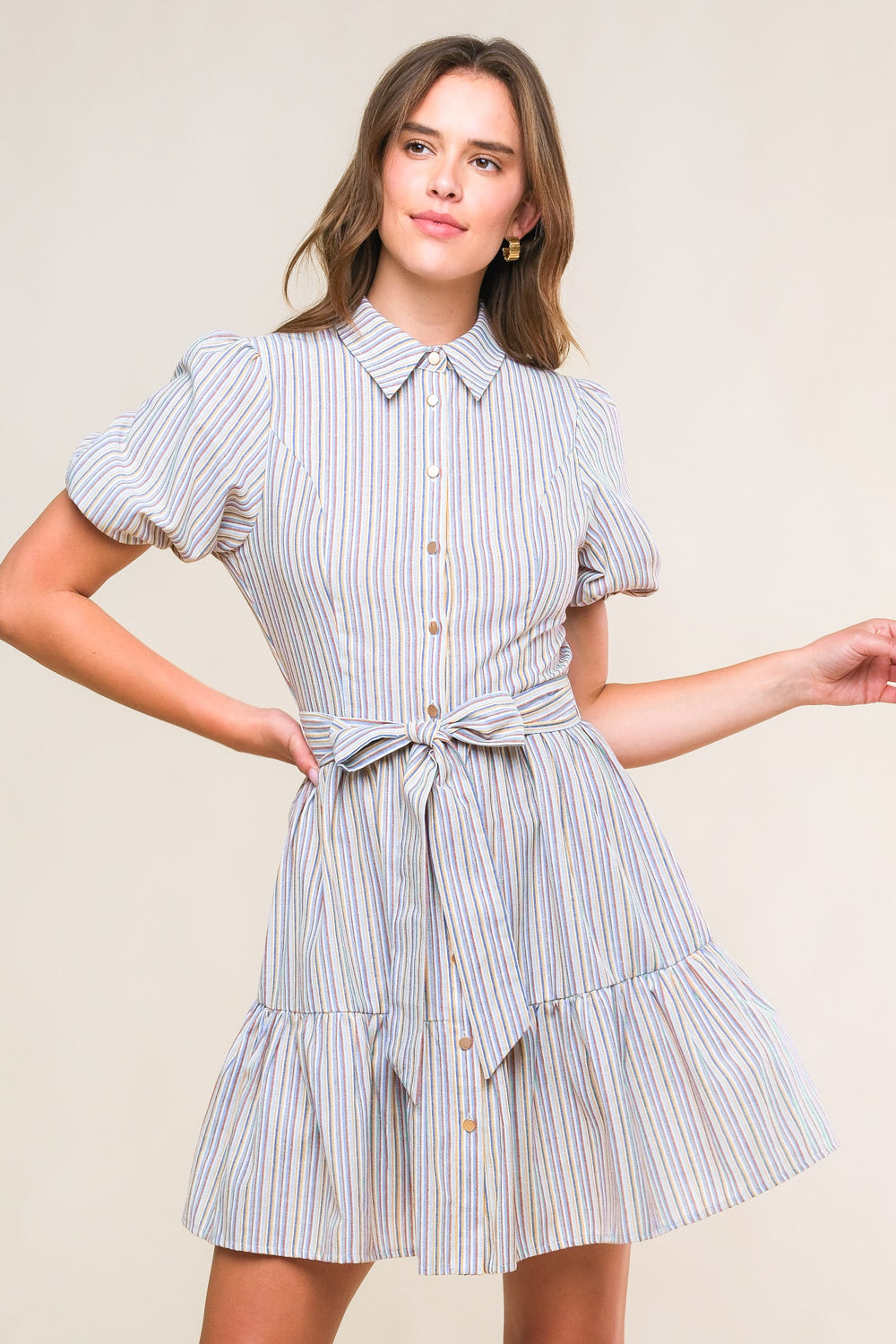 ADORABLE PRESENCE WOVEN MINI DRESS Flying Tomato