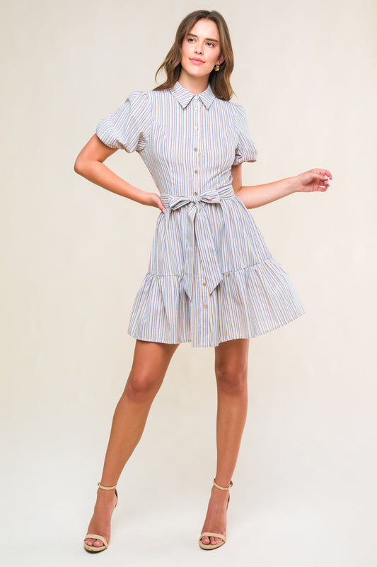 ADORABLE PRESENCE WOVEN MINI DRESS Flying Tomato