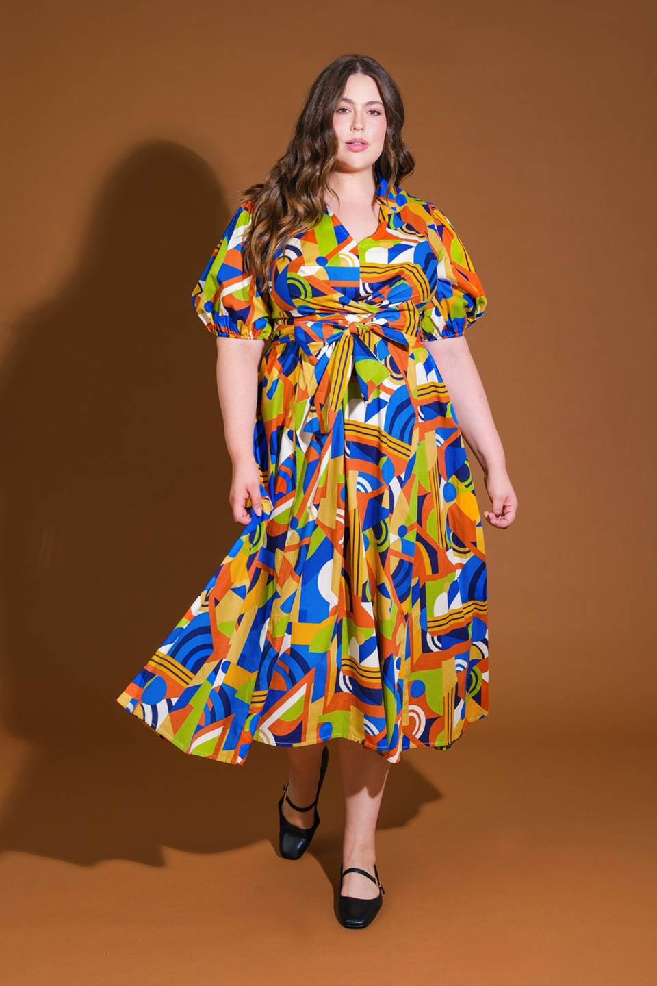 SATURDAY FEELINGS WOVEN MIDI DRESS Flying Tomato