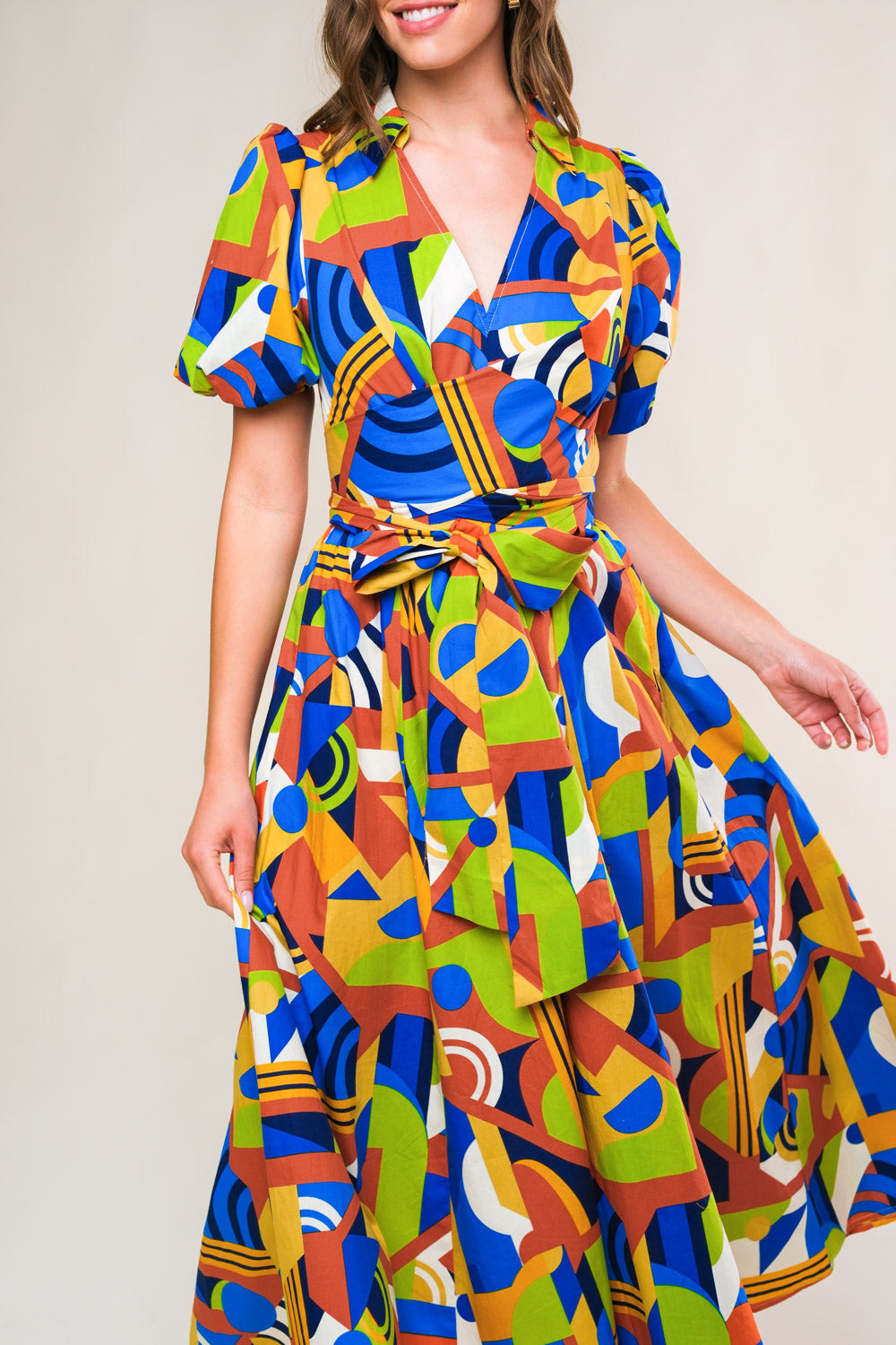 SATURDAY FEELINGS WOVEN MIDI DRESS Flying Tomato