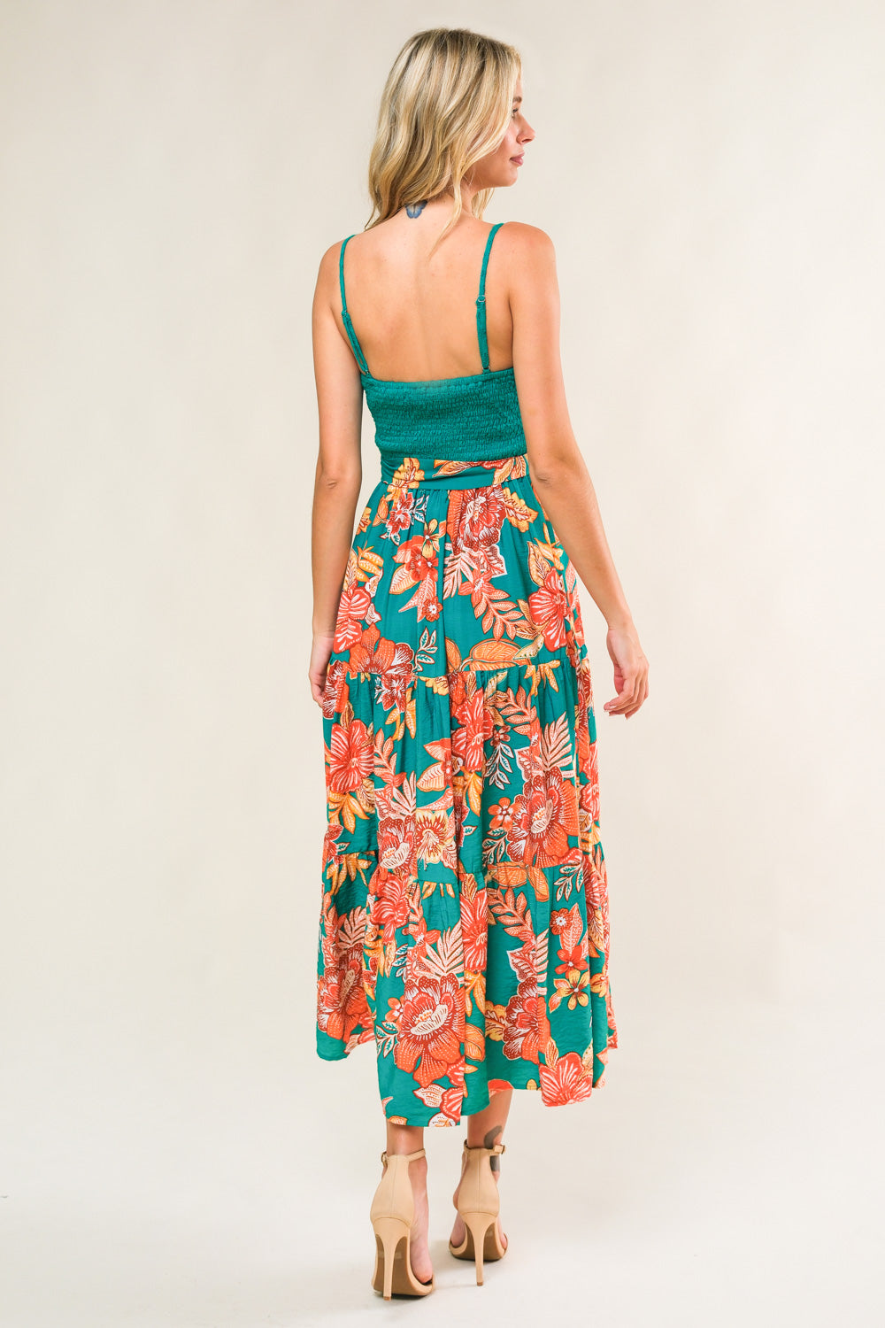 EVERMORE ELEGANCE WOVEN MIDI DRESS Flying Tomato