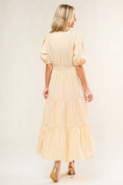 WITH THE GIRLS WOVEN MIDI DRESS